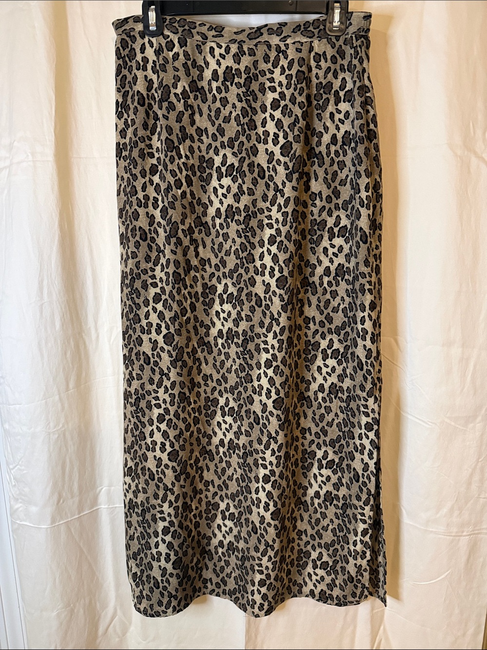 Liz Claiborne Leopard Print Midi Skirt - Beige and Black